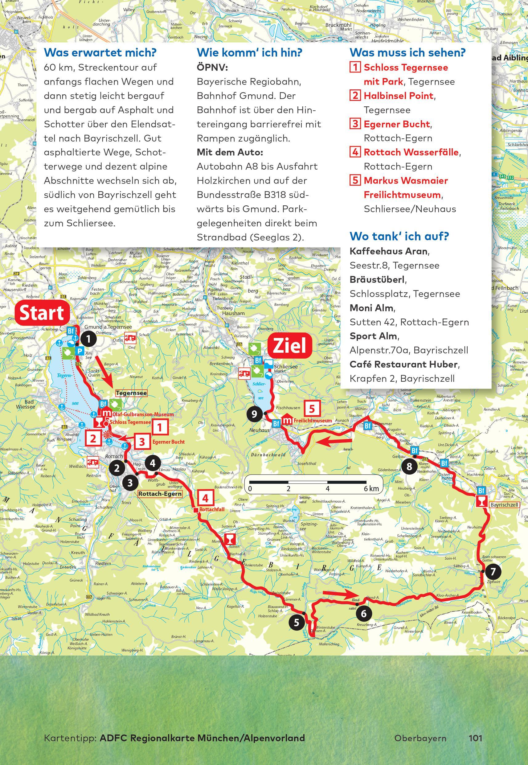 Beispielinhalt (Bild) Die 28 schönsten E-Bike Touren in Oberbayern