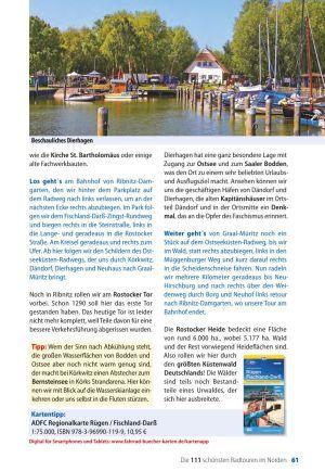 Beispielinhalt (Bild) Die 111 schönsten Radtouren in Deutschlands Norden, E-Bike geeignet, kostenloser GPX-Tracks-Download aller 111 Radtouren