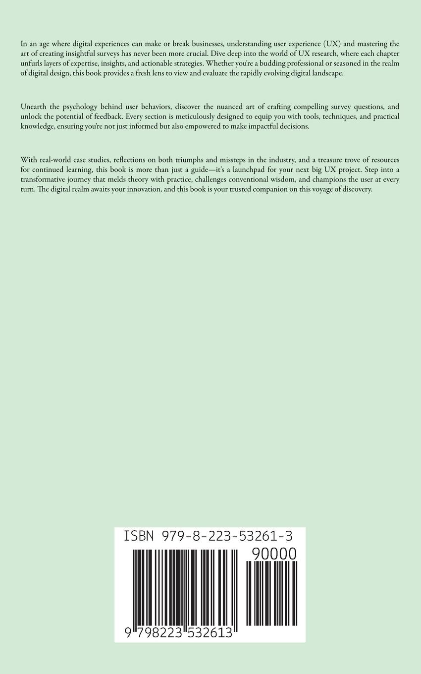 Rückseitencover Mastering User Surveys