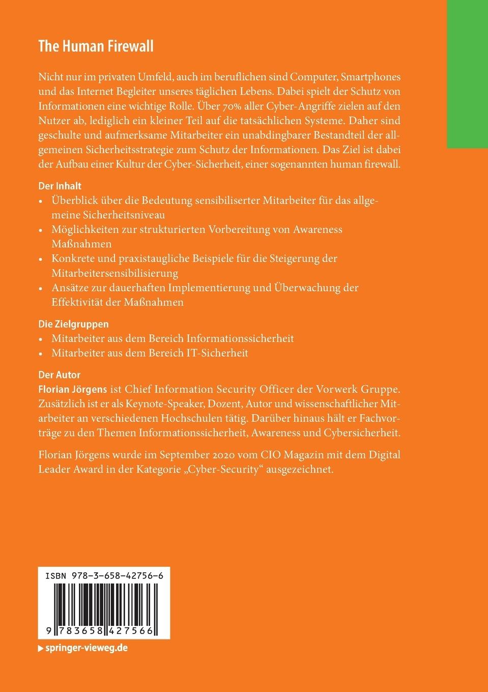 Rückseitencover The Human Firewall