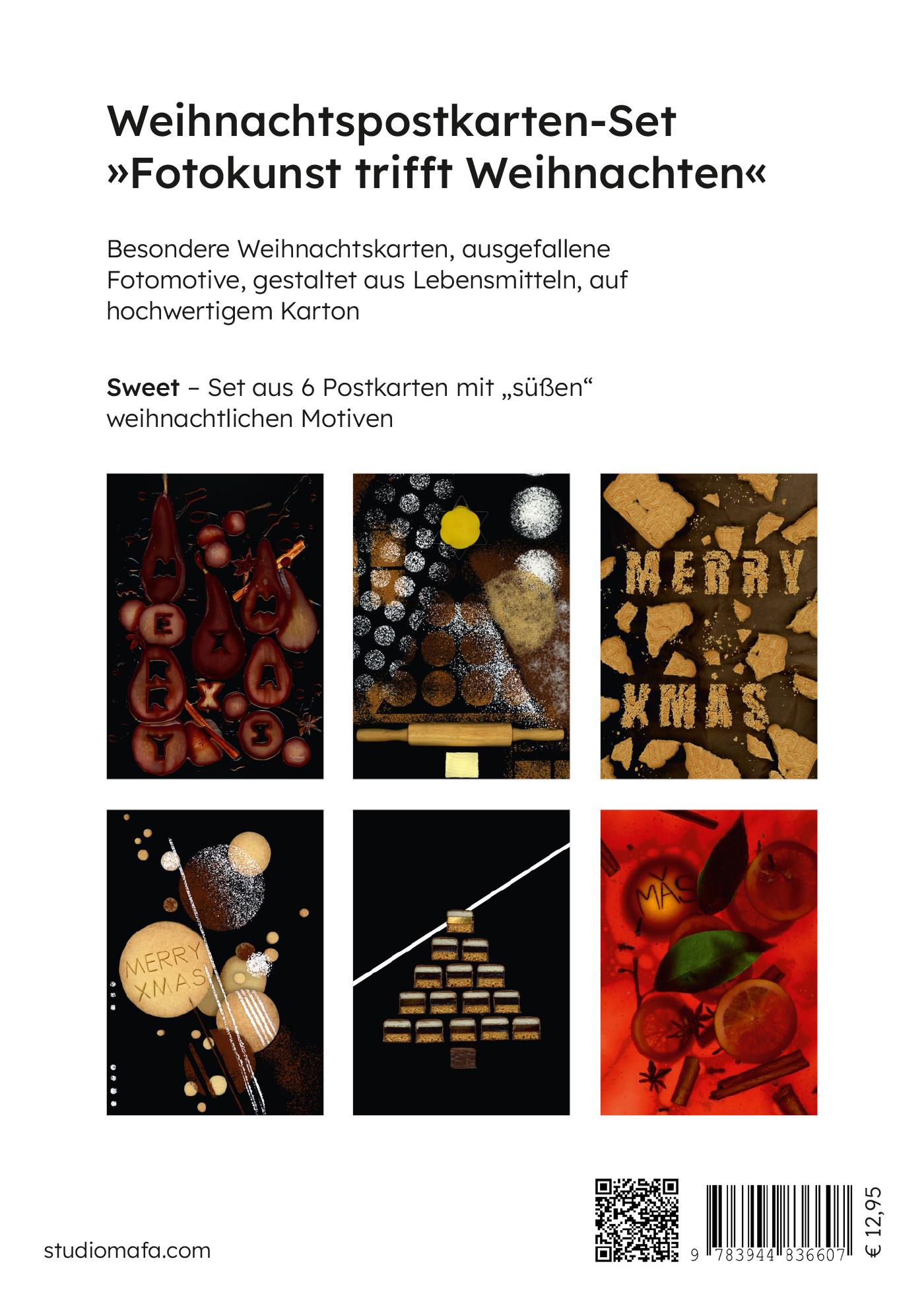Rückseitencover Weihnachtspostkarten-Set "Fotokunst trifft Weihnachten" SWEET