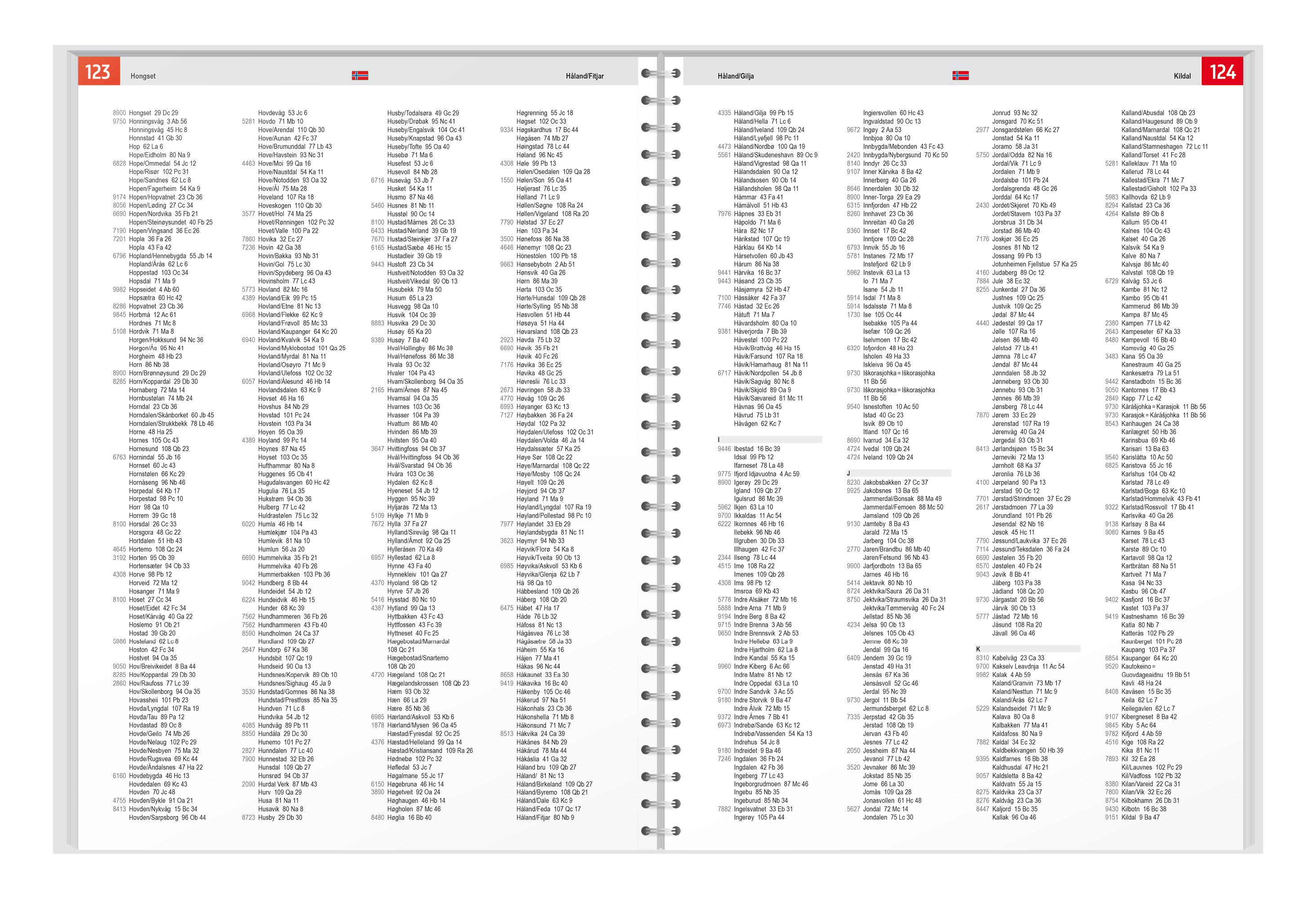 Beispielinhalt (Bild) freytag & berndt Autoatlas Norwegen 1:250.000