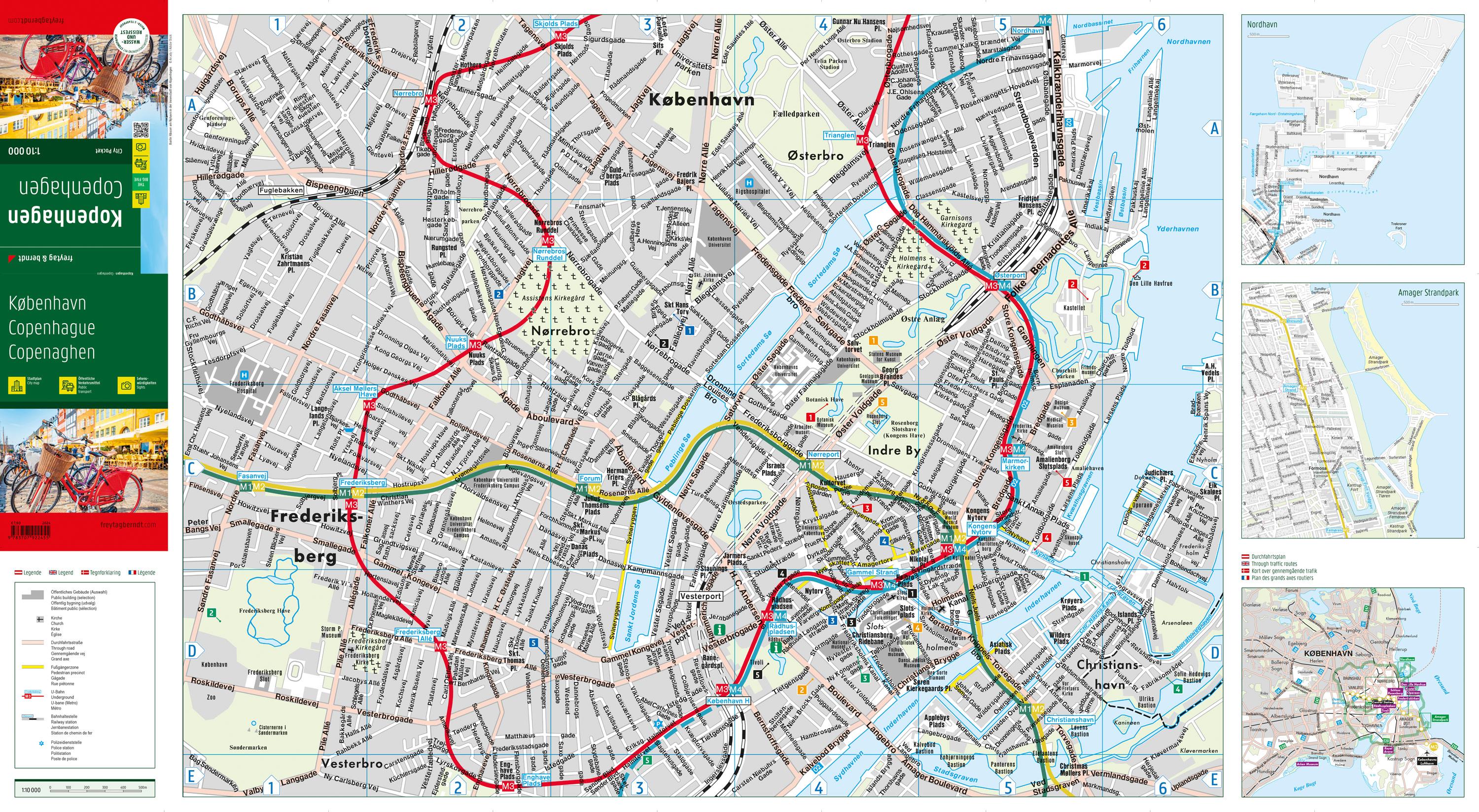 Beispielinhalt (Bild) Kopenhagen, Stadtplan 1:10.000, freytag & berndt