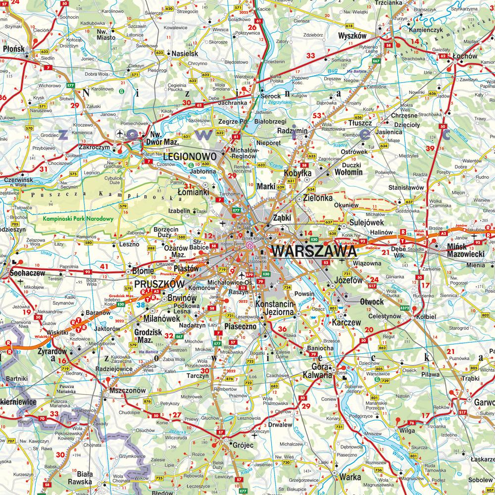 Beispielinhalt (Bild) Polen, Straßenkarte 1:500.000, freytag & berndt