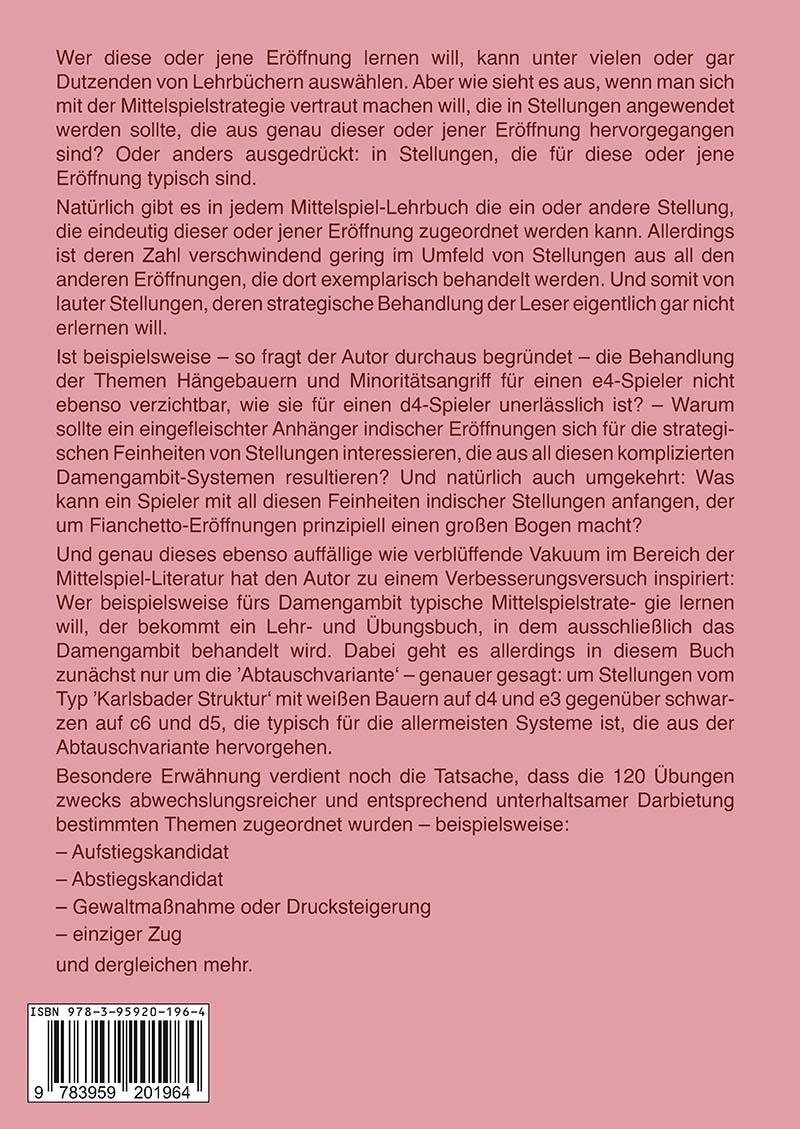 Rückseitencover Typisch Damengambit Abtauschvariante