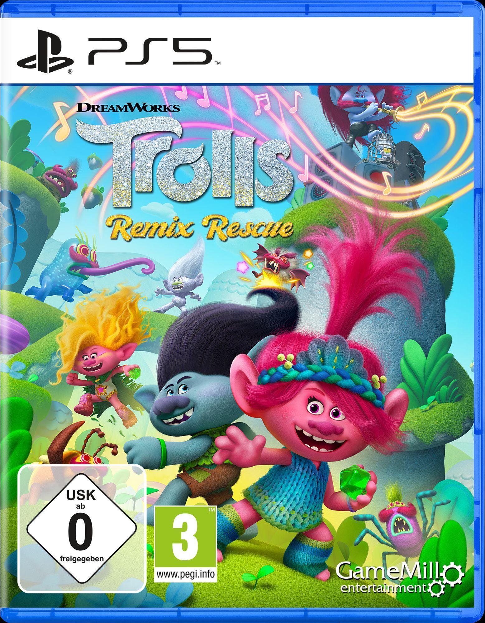 Vorderes Coverbild Trolls Remix Rescue (PlayStation PS5)