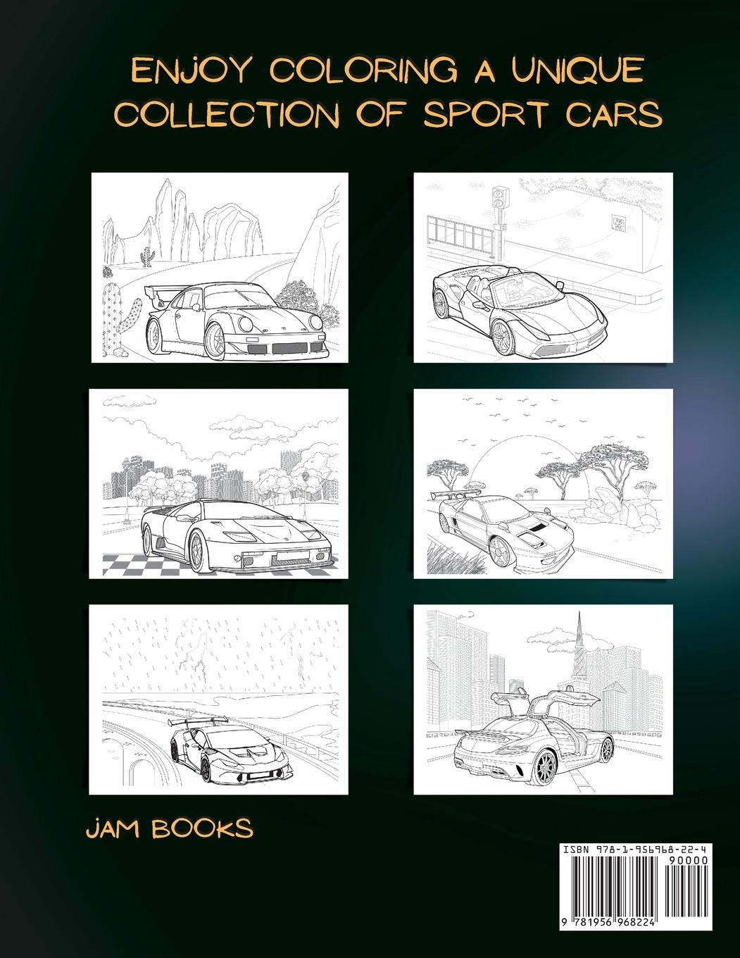Rückseitencover Sports Car Coloring Book