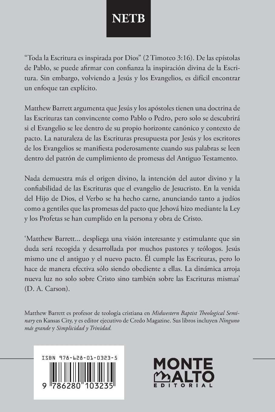 Rückseitencover Canon, pacto y cristología