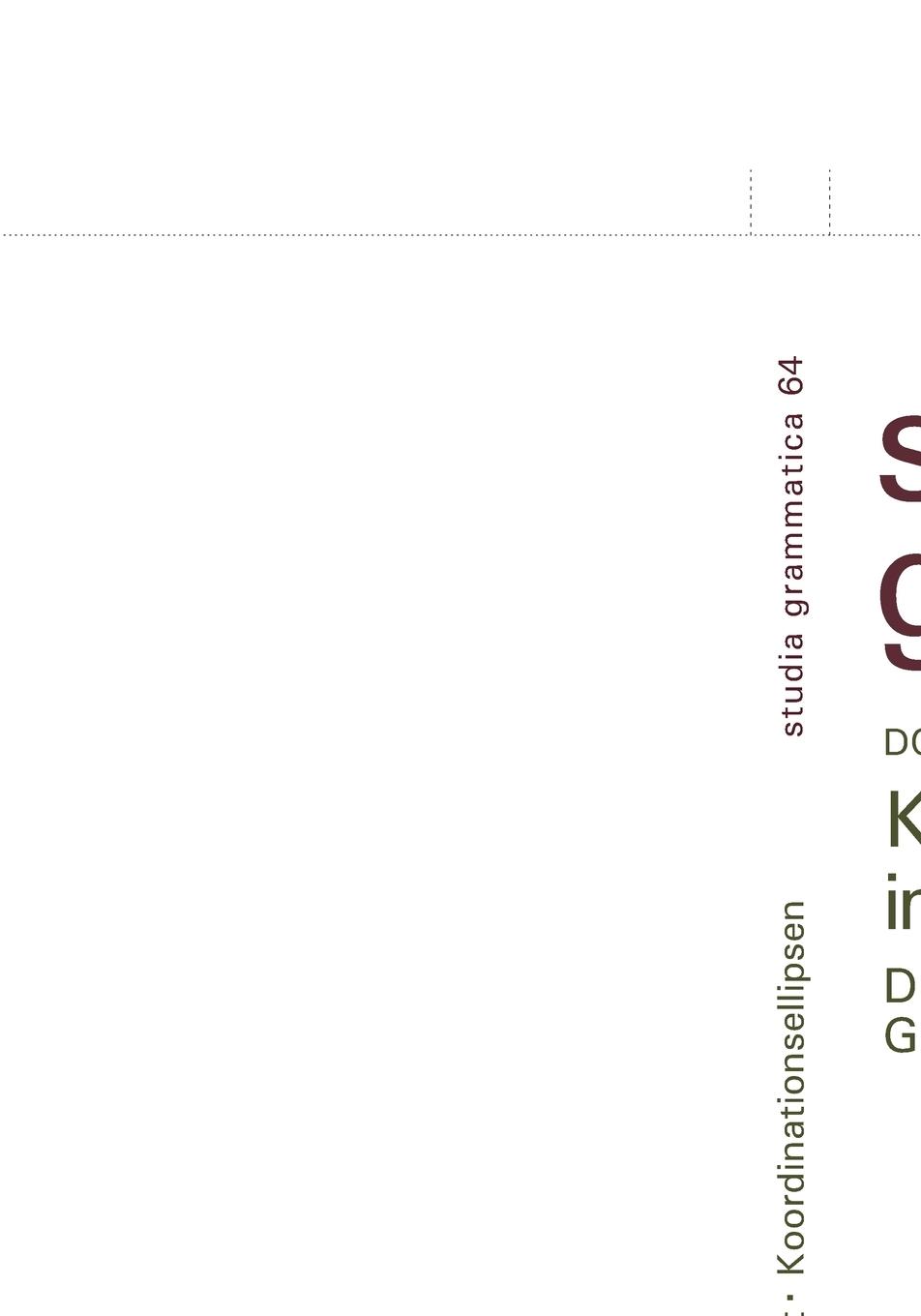 Rückseitencover Koordinationsellipsen im Spracherwerb