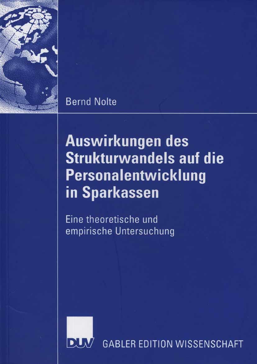 Vorderes Coverbild Auswirkungen des Strukturwandels auf die Personalentwicklung in Sparkassen