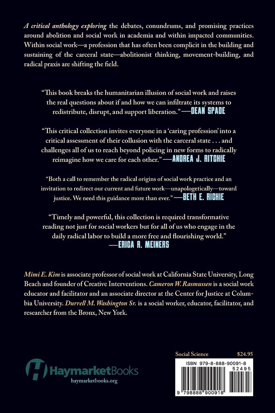 Rückseitencover Abolition and Social Work