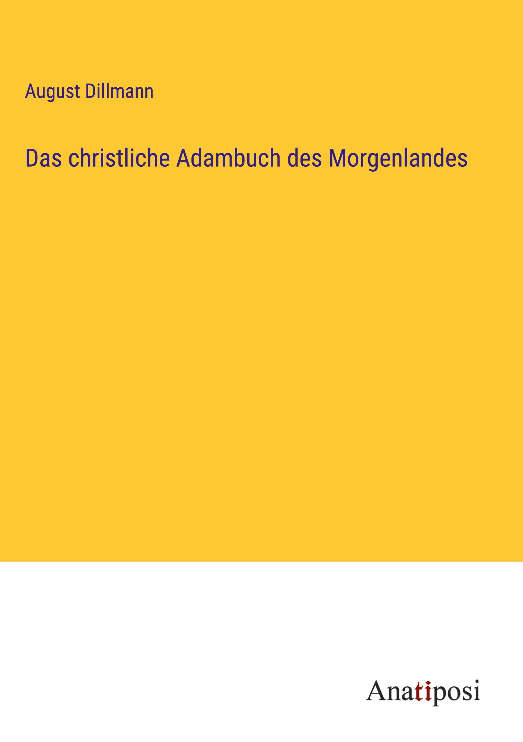 Vorderes Coverbild Das christliche Adambuch des Morgenlandes