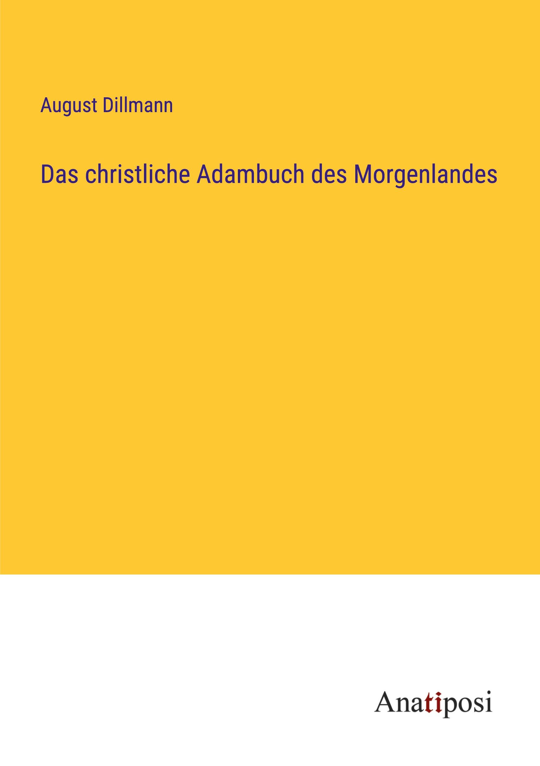 Vorderes Coverbild Das christliche Adambuch des Morgenlandes