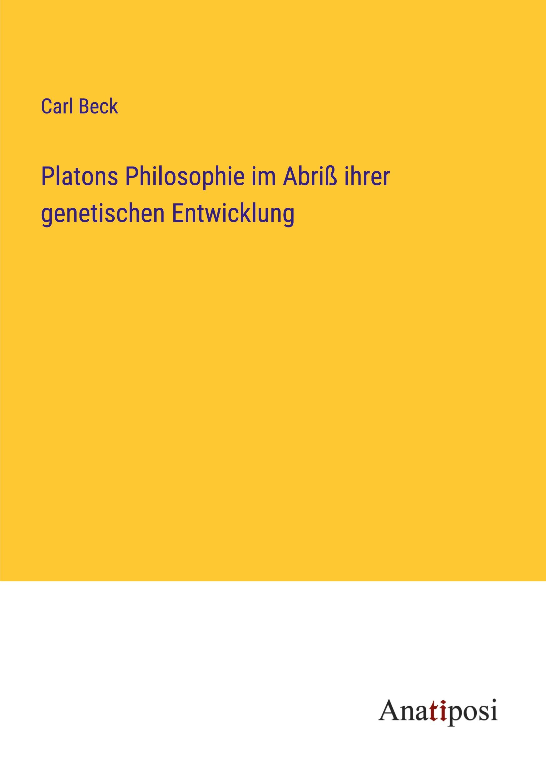 Vorderes Coverbild Platons Philosophie im Abriß ihrer genetischen Entwicklung