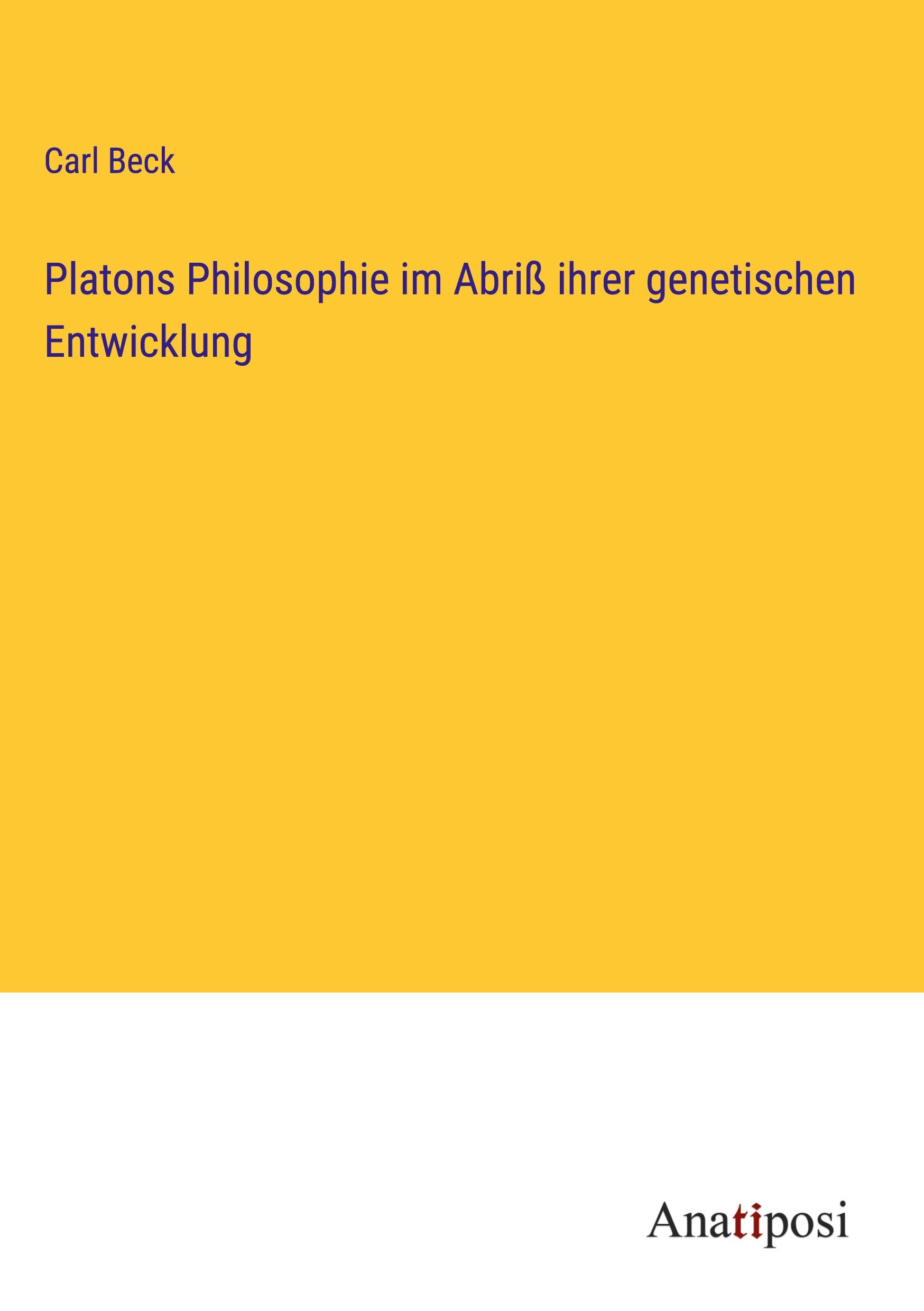 Vorderes Coverbild Platons Philosophie im Abriß ihrer genetischen Entwicklung