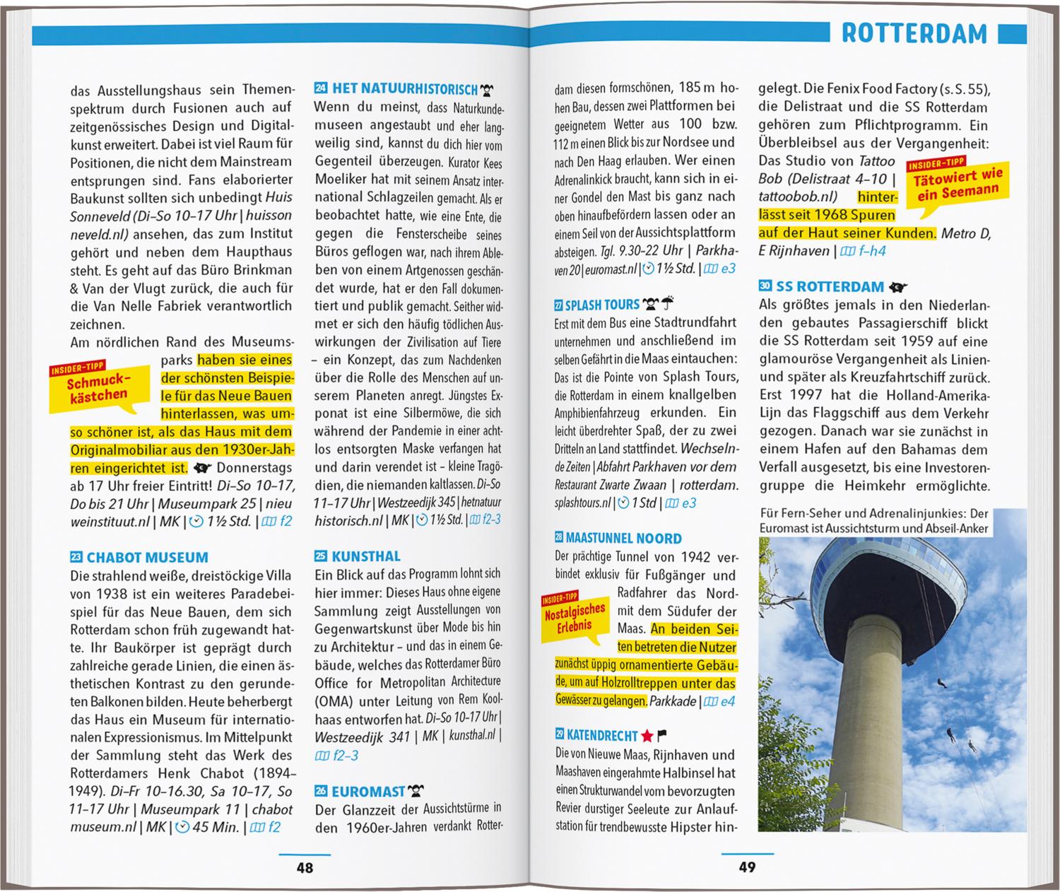 Beispielinhalt (Bild) MARCO POLO Reiseführer Rotterdam & Den Haag, Delft