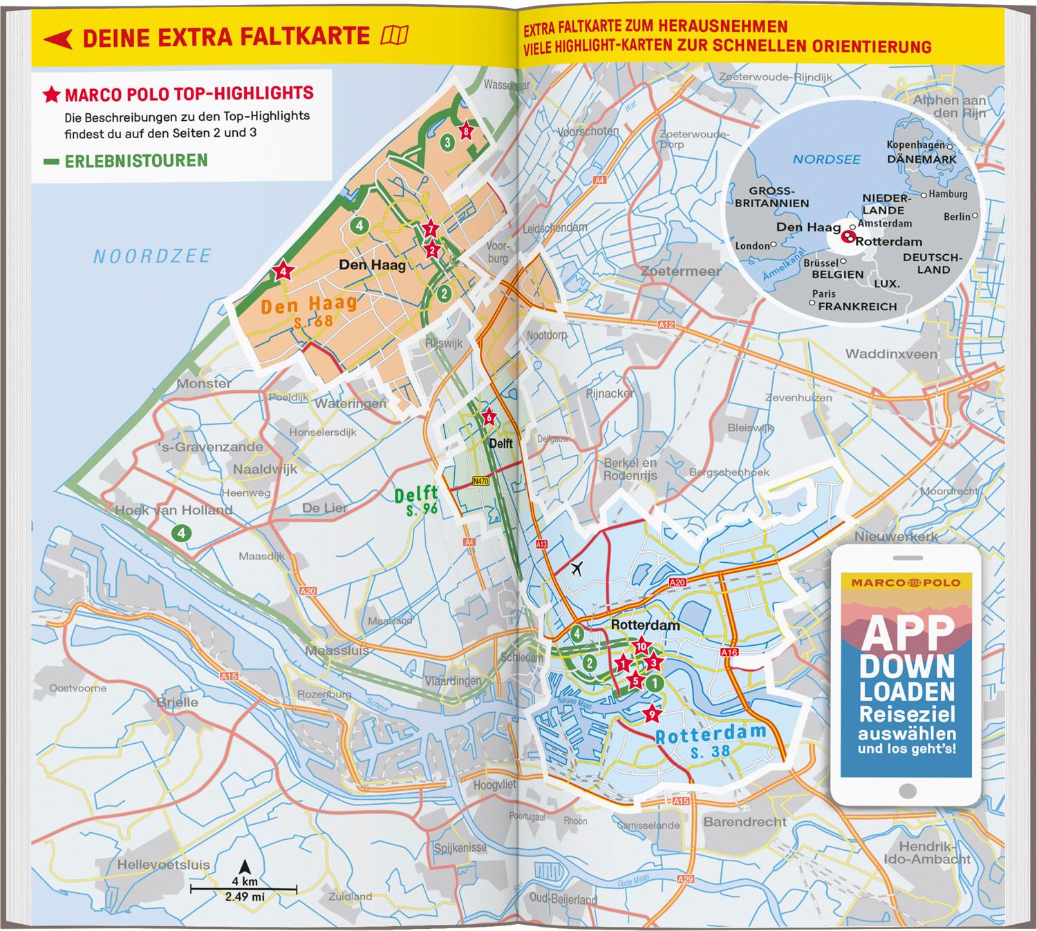 Beispielinhalt (Bild) MARCO POLO Reiseführer Rotterdam & Den Haag, Delft