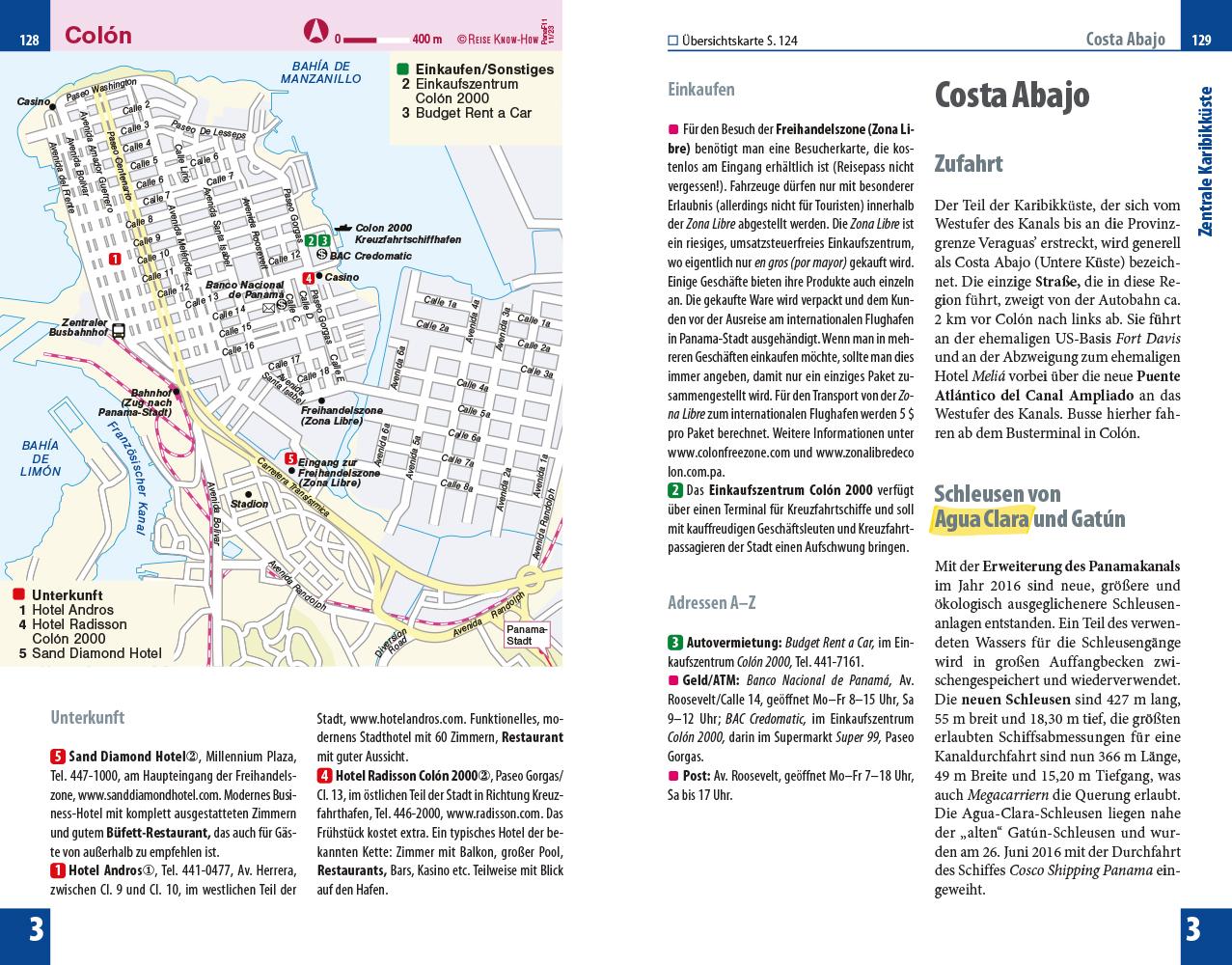 Beispielinhalt (Bild) Reise Know-How Reiseführer Panama