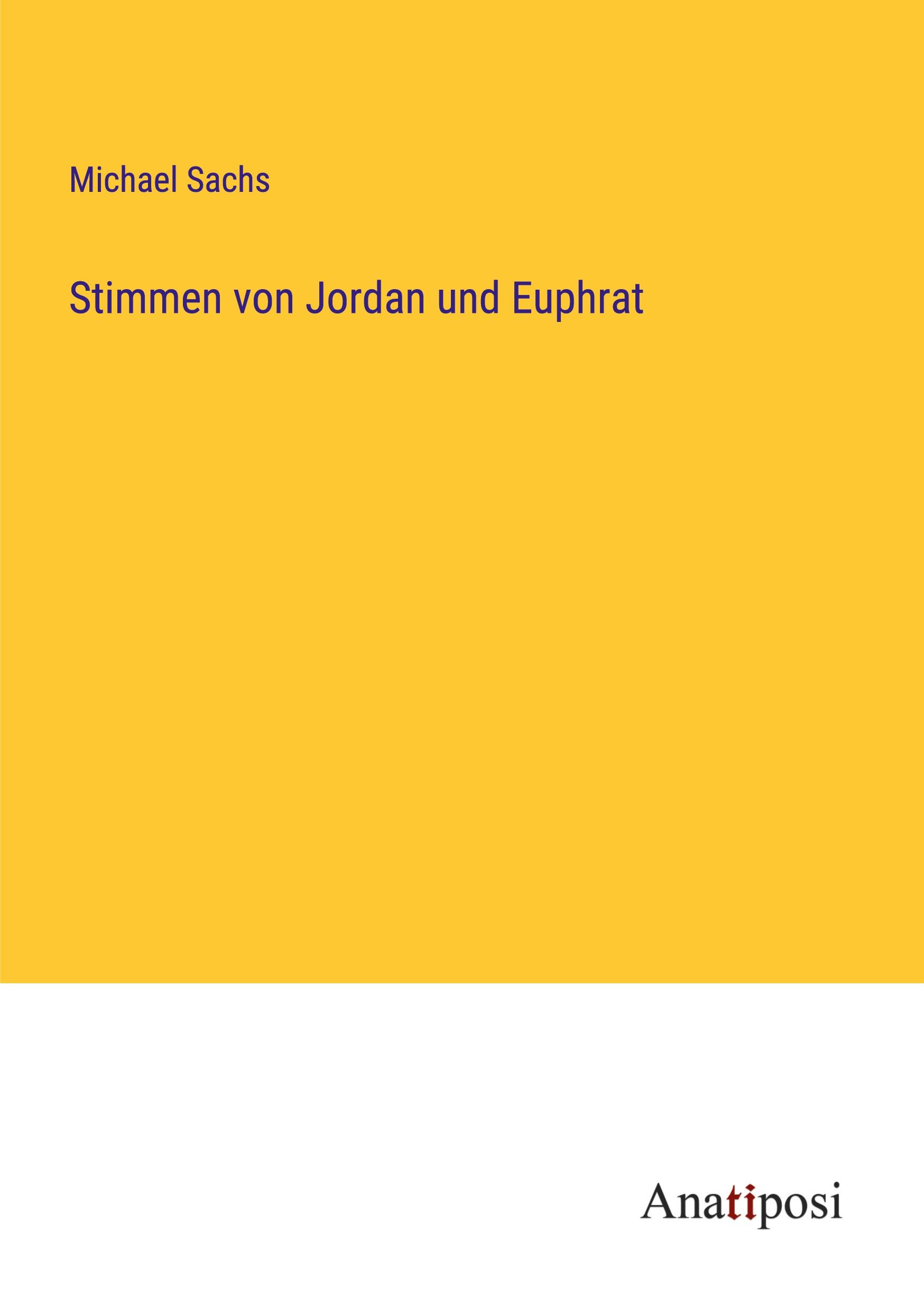 Vorderes Coverbild Stimmen von Jordan und Euphrat