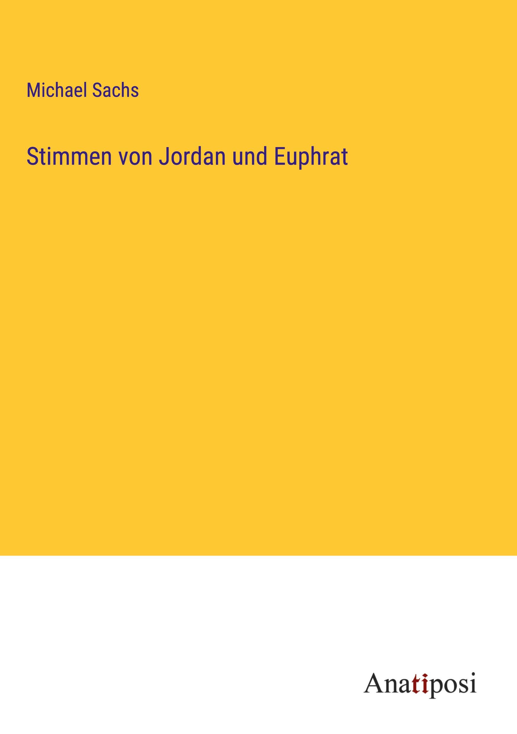 Vorderes Coverbild Stimmen von Jordan und Euphrat