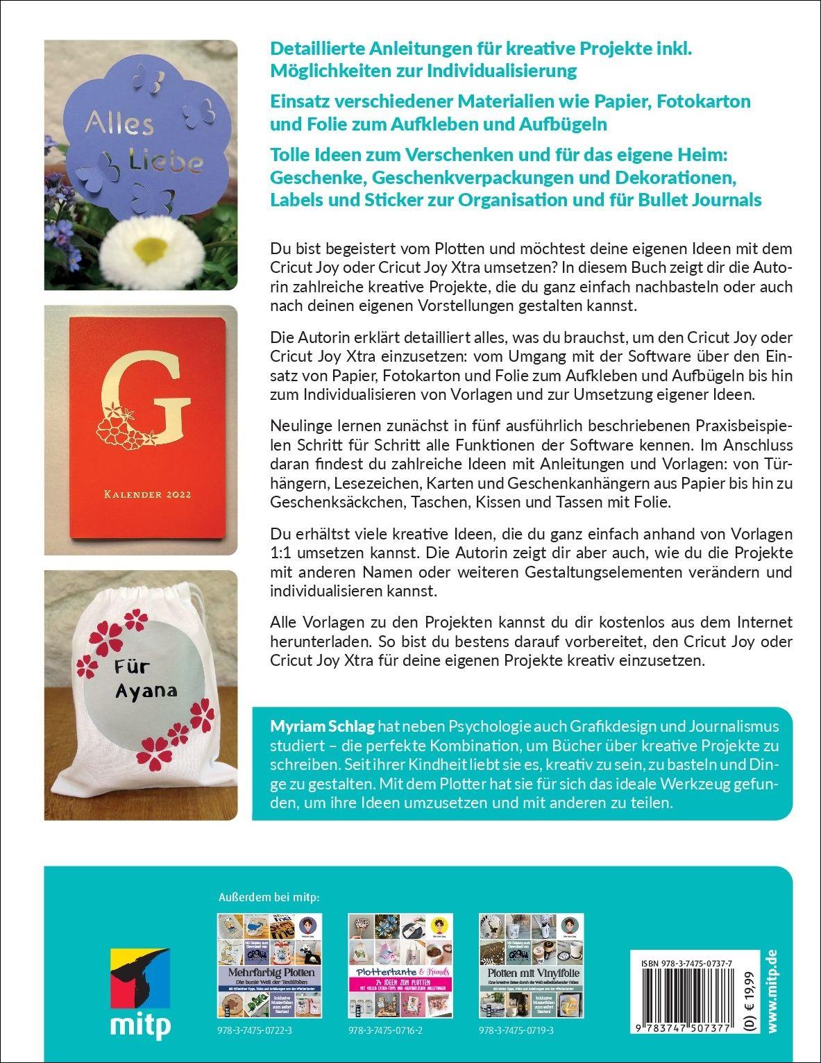 Rückseitencover Plotten mit dem Cricut Joy & Cricut Joy Xtra