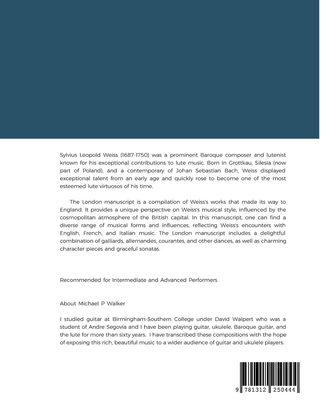 Rückseitencover Sylvius Leopold Weiss