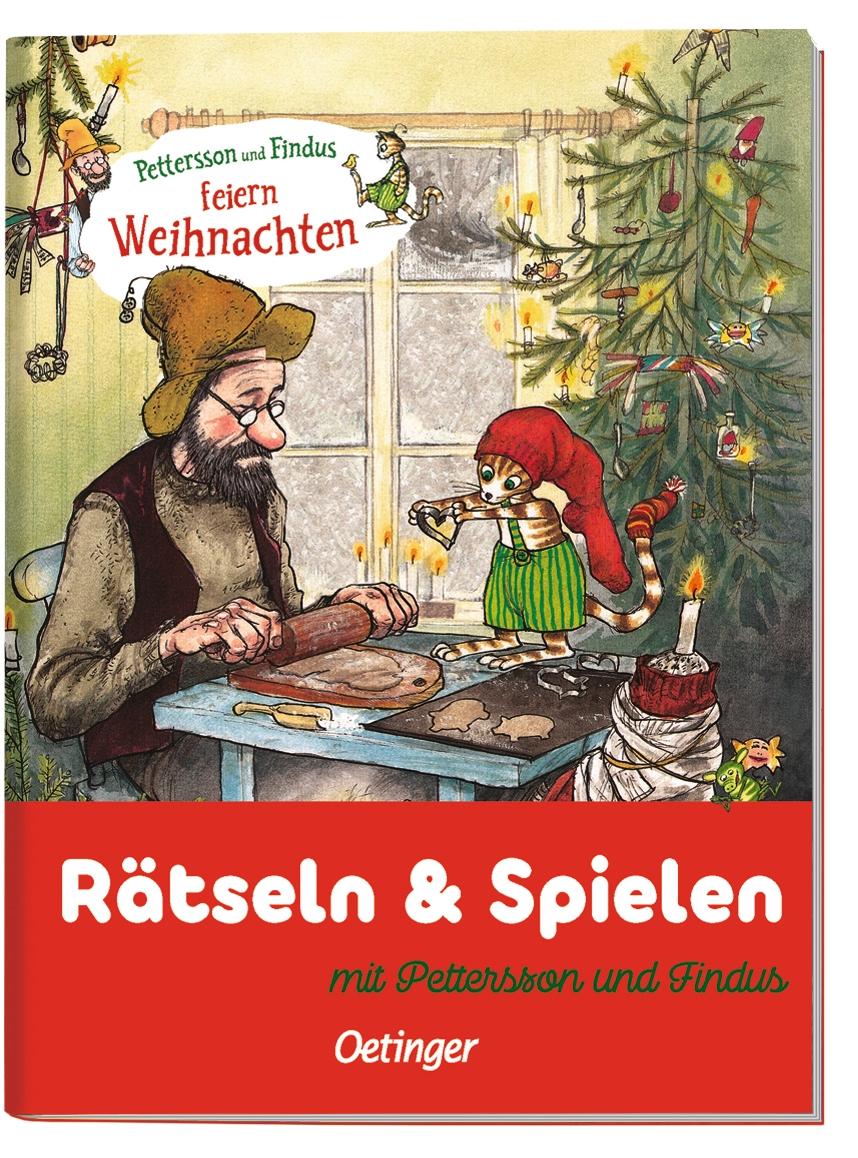 Beispielinhalt (Bild) Pettersson und Findus feiern Weihnachten. Puzzle im Buch. 100 Teile