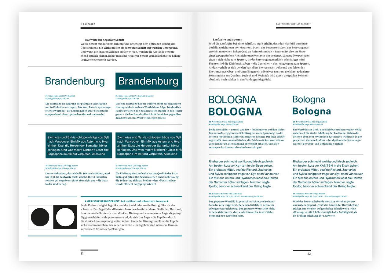 Beispielinhalt (Bild) Die typografische Komposition