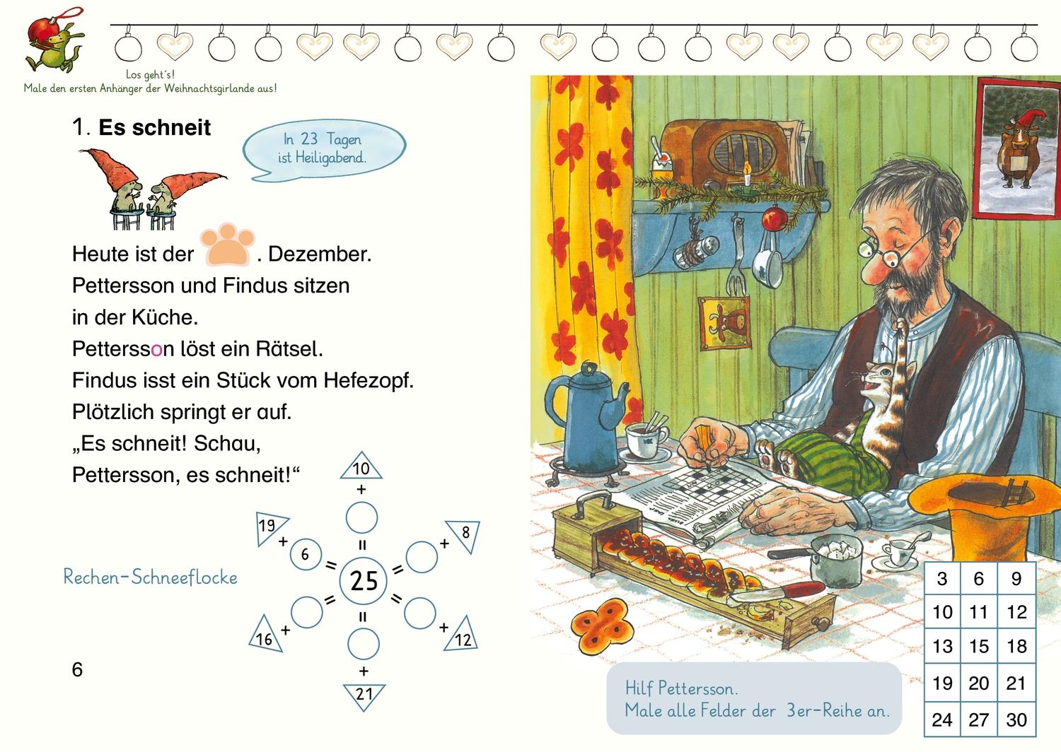 Beispielinhalt (Bild) Pettersson und Findus. Findus feiert Weihnachten