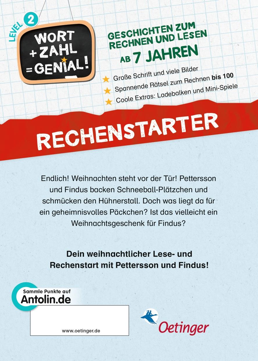 Rückseitencover Pettersson und Findus. Findus feiert Weihnachten