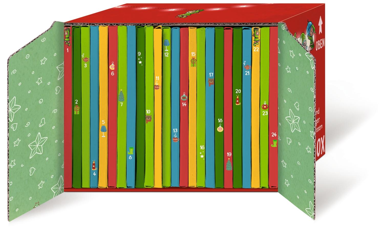 Beispielinhalt (Bild) Wichteltür-Adventskalender. 101 Wichtel ziehen ein