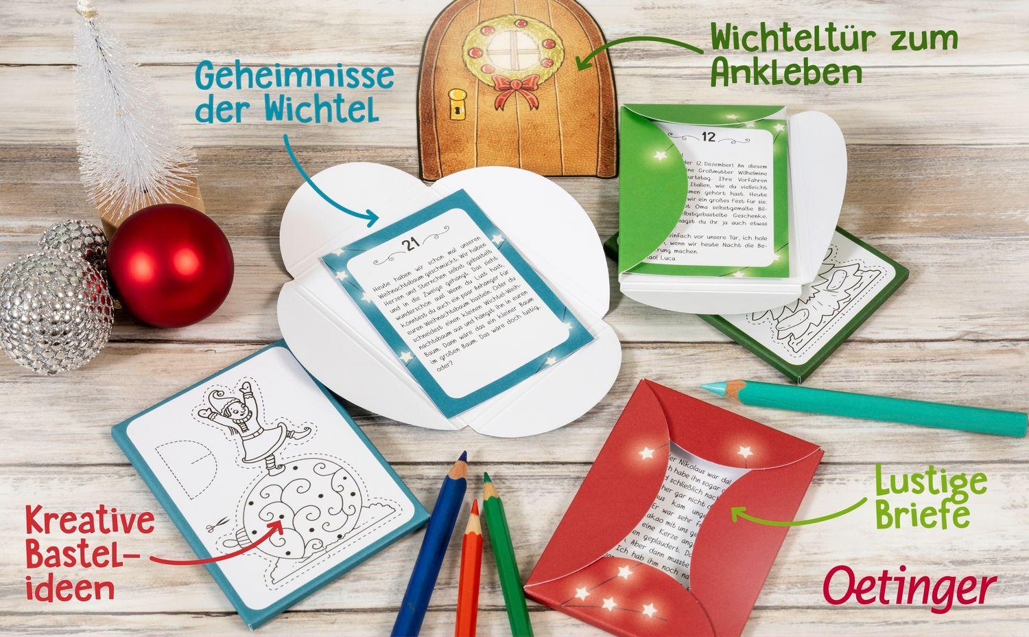 Beispielinhalt (Bild) Wichteltür-Adventskalender. 101 Wichtel ziehen ein