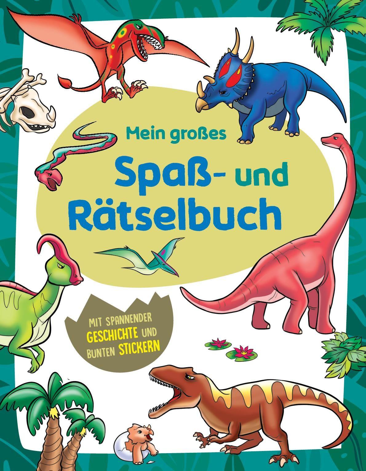Beispielinhalt (Bild) Mein großes Spaß- und Rätselbuch Dinosaurier