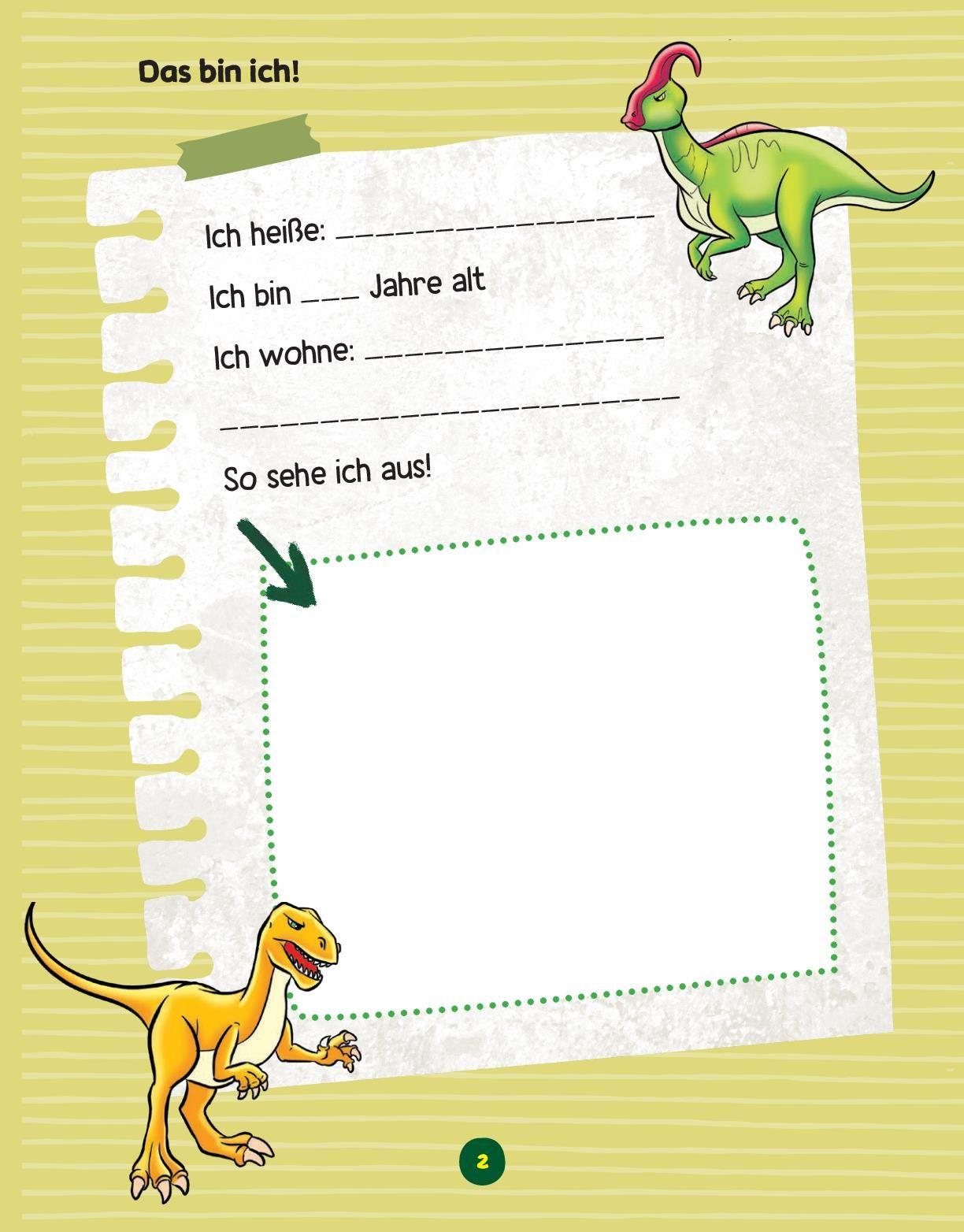Beispielinhalt (Bild) Mein großes Spaß- und Rätselbuch Dinosaurier