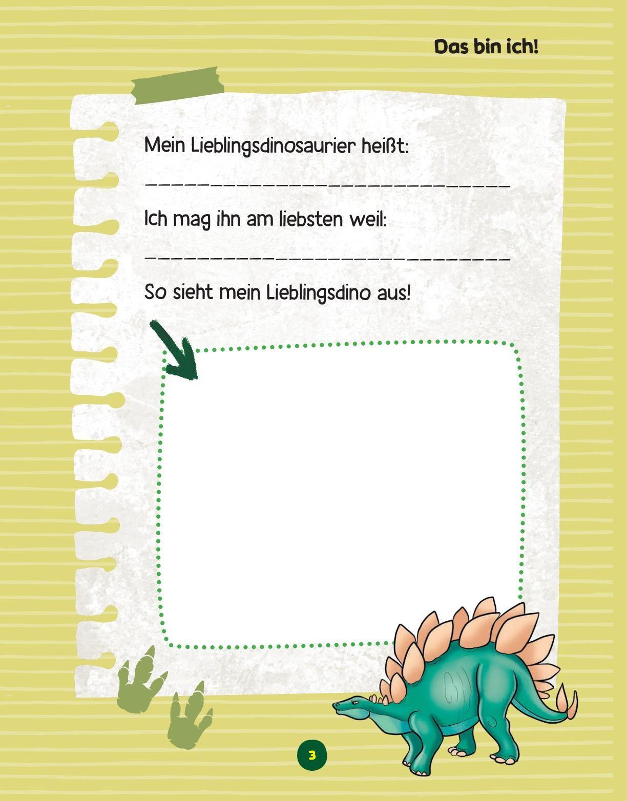 Beispielinhalt (Bild) Mein großes Spaß- und Rätselbuch Dinosaurier