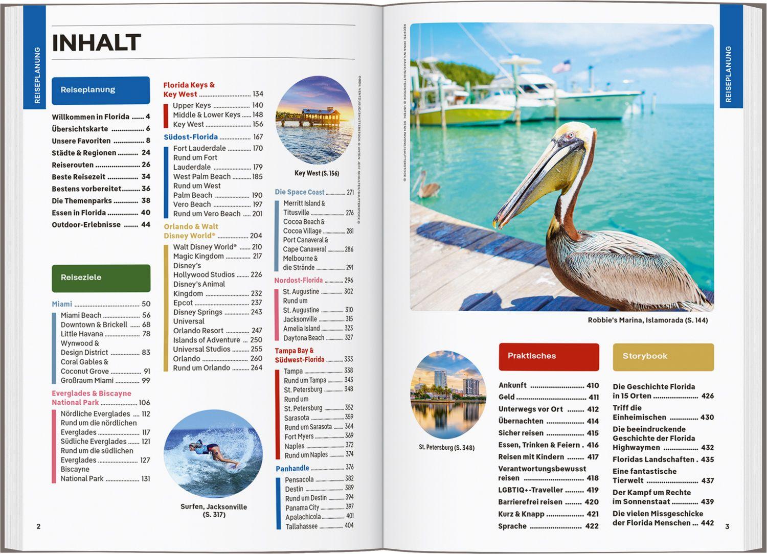 Beispielinhalt (Bild) LONELY PLANET Reiseführer Florida