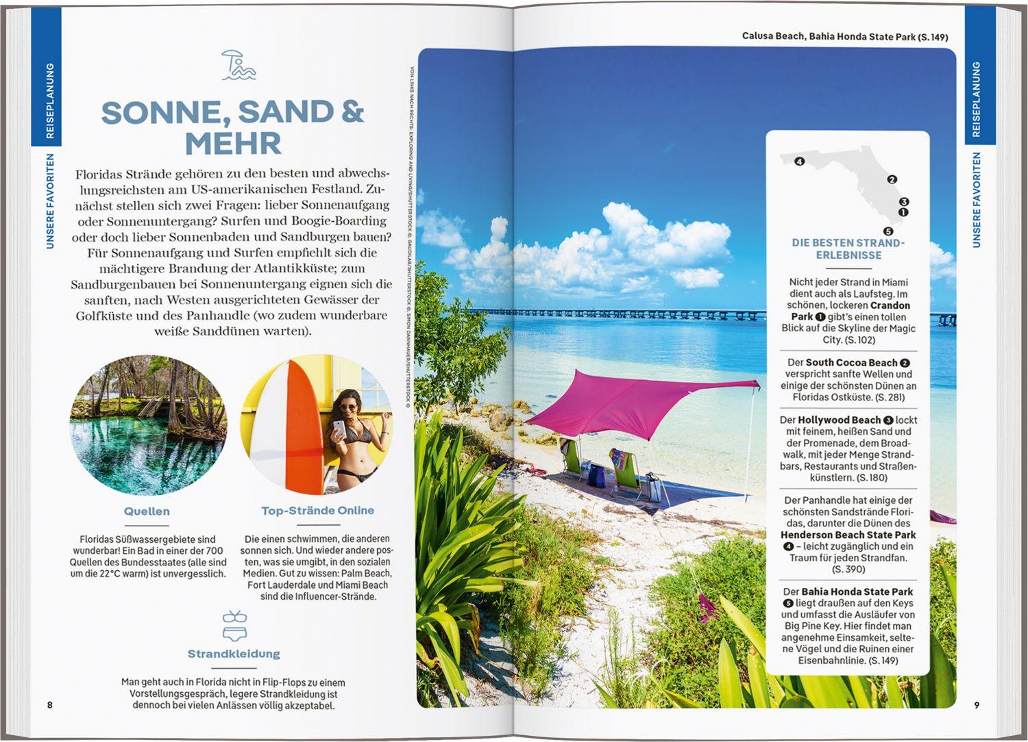 Beispielinhalt (Bild) LONELY PLANET Reiseführer Florida