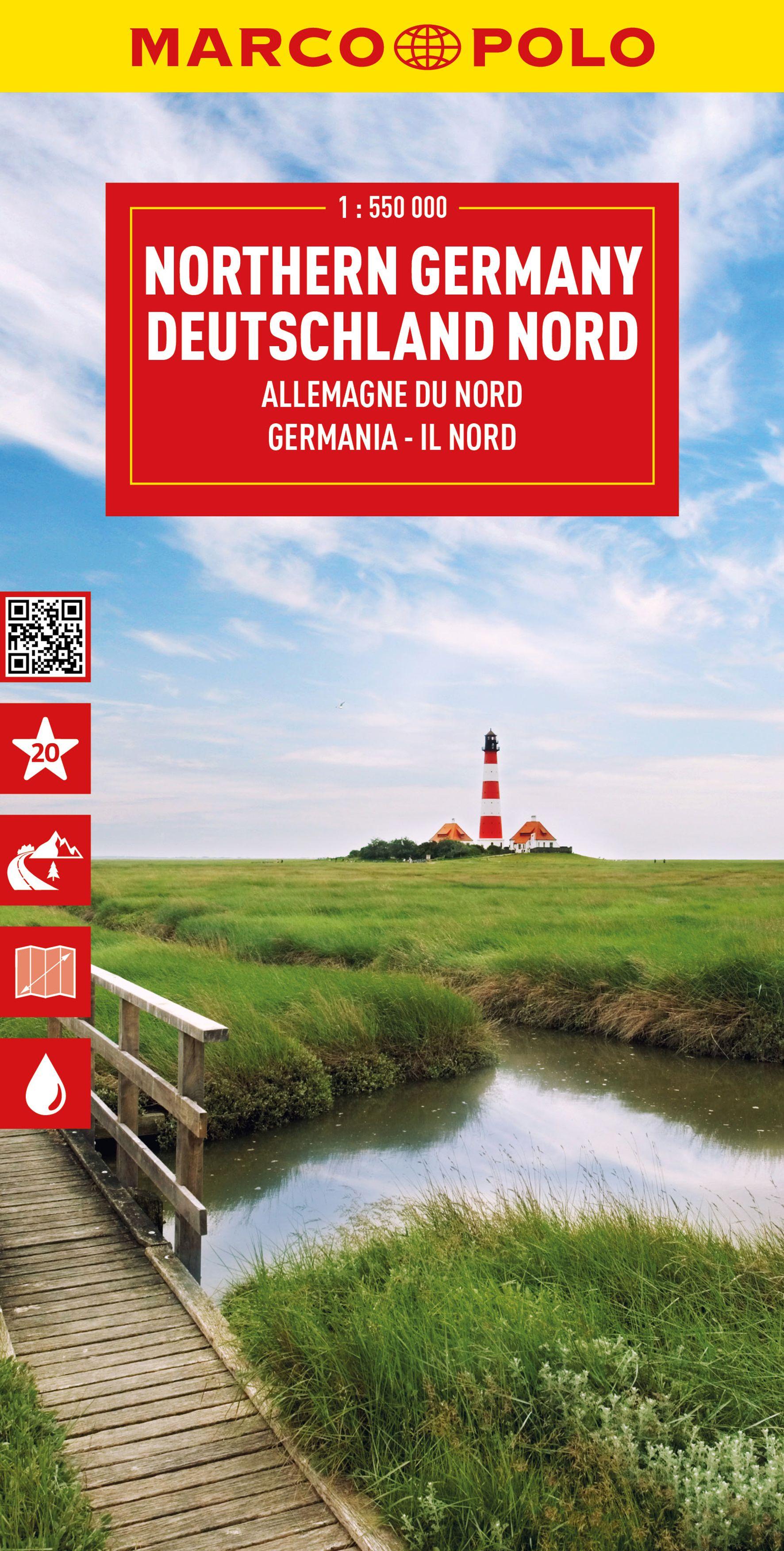 Vorderes Coverbild MARCO POLO Reisekarte Deutschland Nord 1:550.000