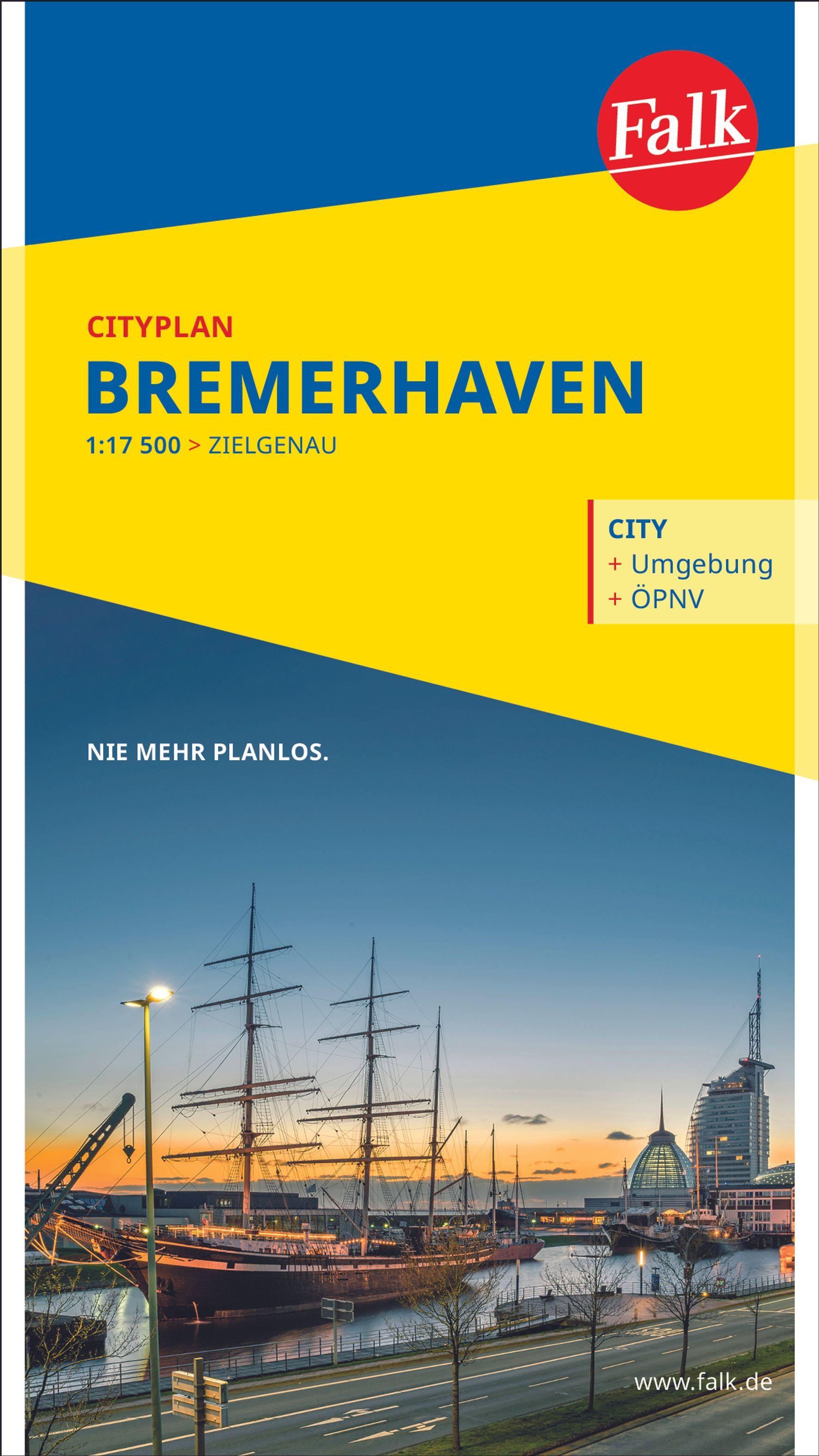 Vorderes Coverbild Falk Cityplan Bremerhaven 1:17.500