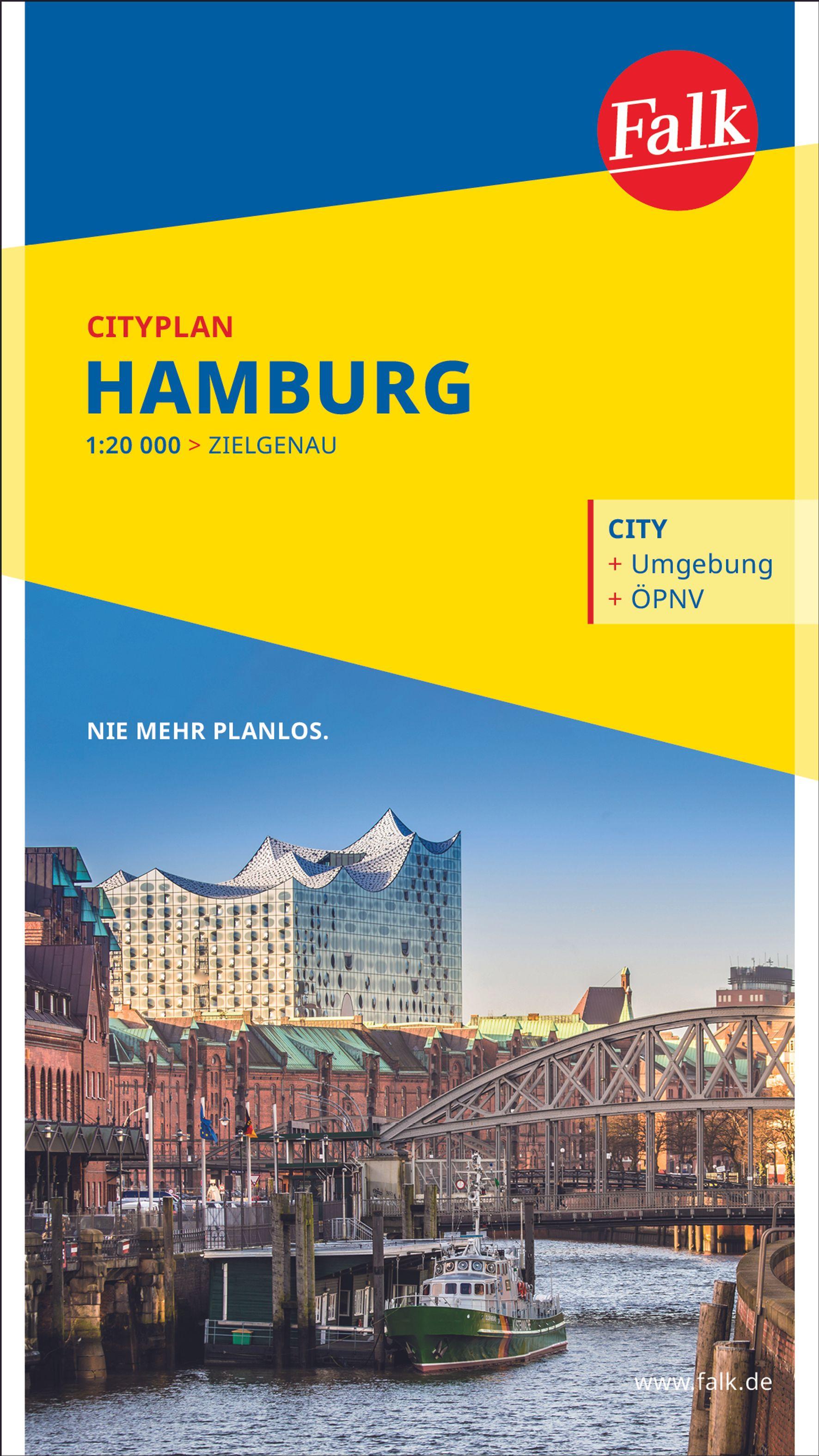 Vorderes Coverbild Falk Cityplan Hamburg 1:22.500