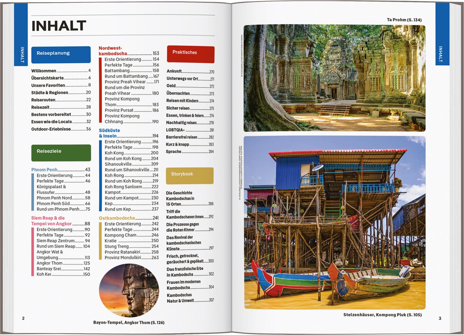 Beispielinhalt (Bild) LONELY PLANET Reiseführer Kambodscha