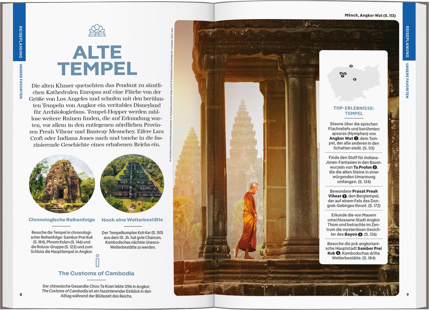 Beispielinhalt (Bild) LONELY PLANET Reiseführer Kambodscha