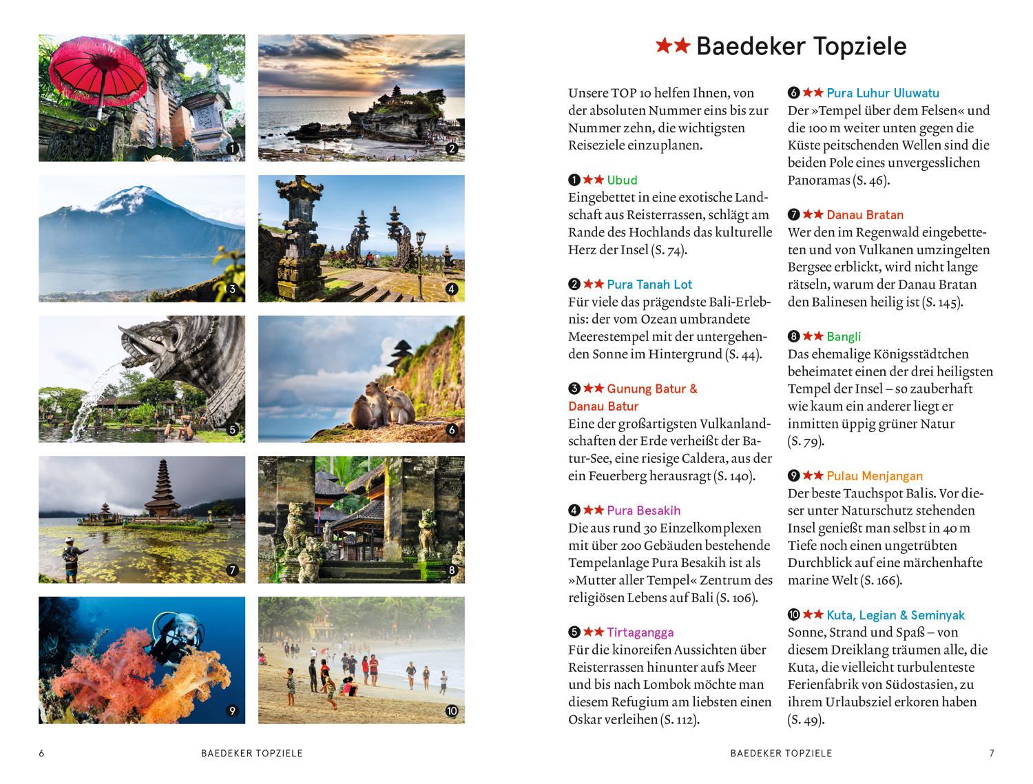 Beispielinhalt (Bild) Baedeker SMART Reiseführer Bali