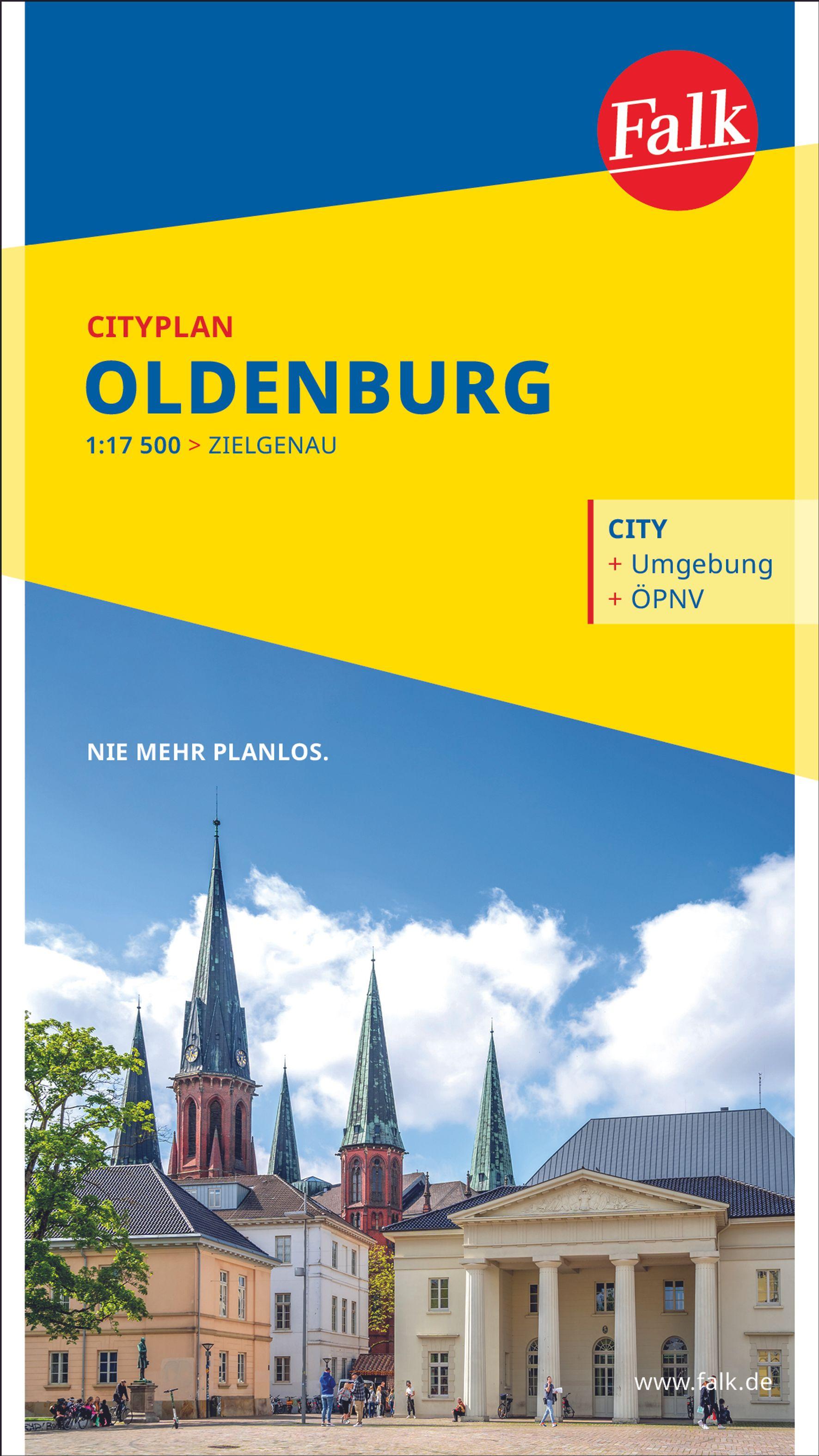 Vorderes Coverbild Falk Cityplan Oldenburg 1:16.000