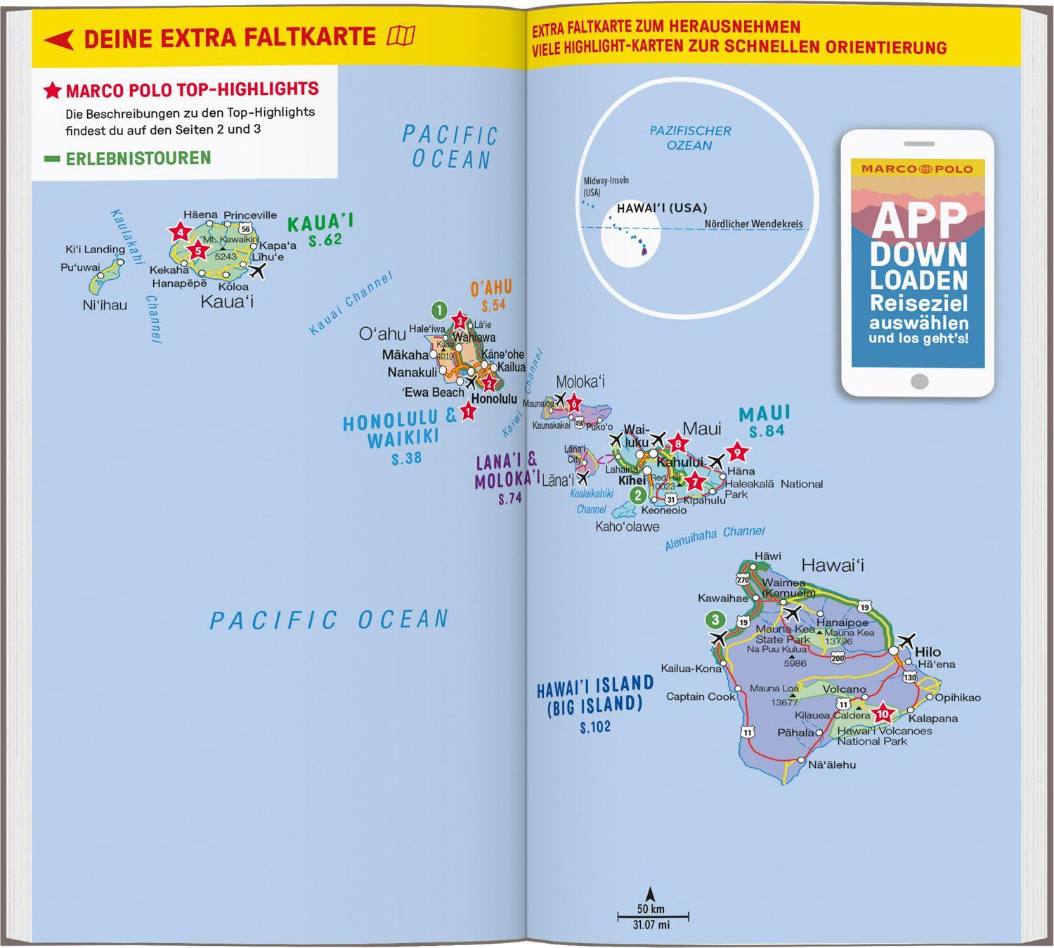 Beispielinhalt (Bild) MARCO POLO Reiseführer Hawaii