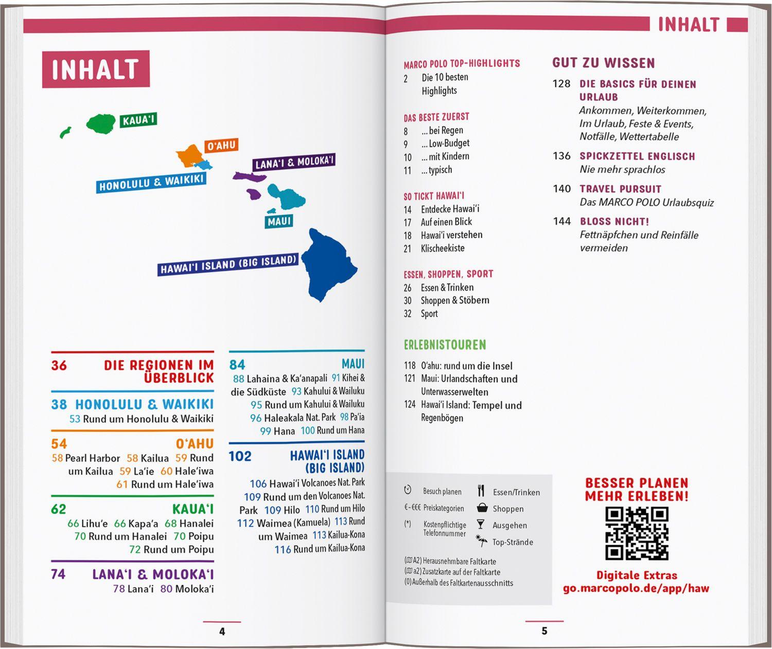 Beispielinhalt (Bild) MARCO POLO Reiseführer Hawaii