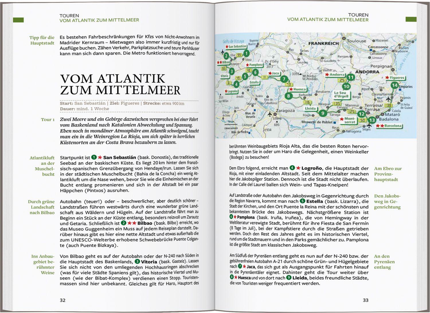 Beispielinhalt (Bild) Baedeker Reiseführer Spanien