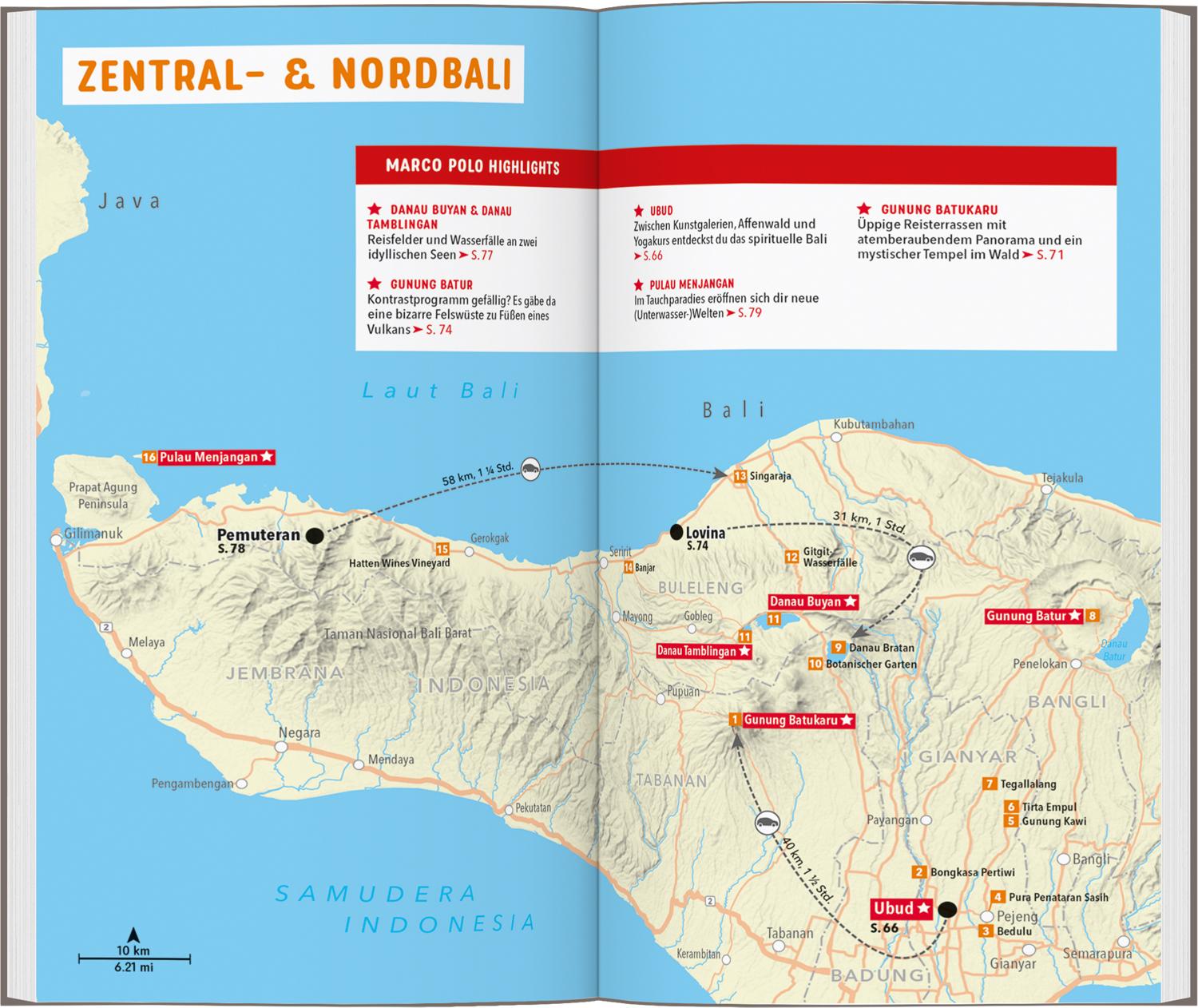 Beispielinhalt (Bild) MARCO POLO Reiseführer Bali, Lombok, Gilis