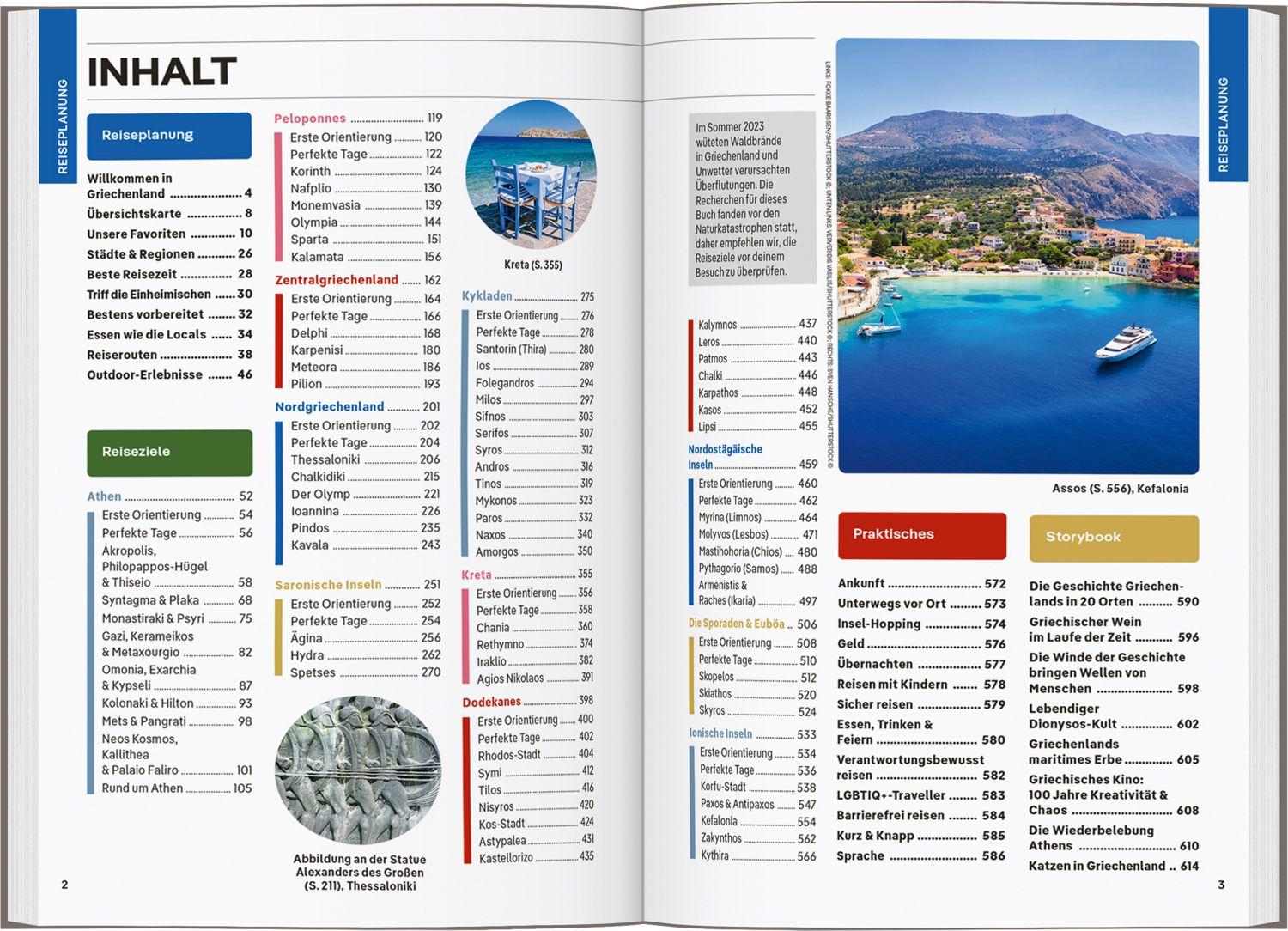Beispielinhalt (Bild) LONELY PLANET Reiseführer Griechenland