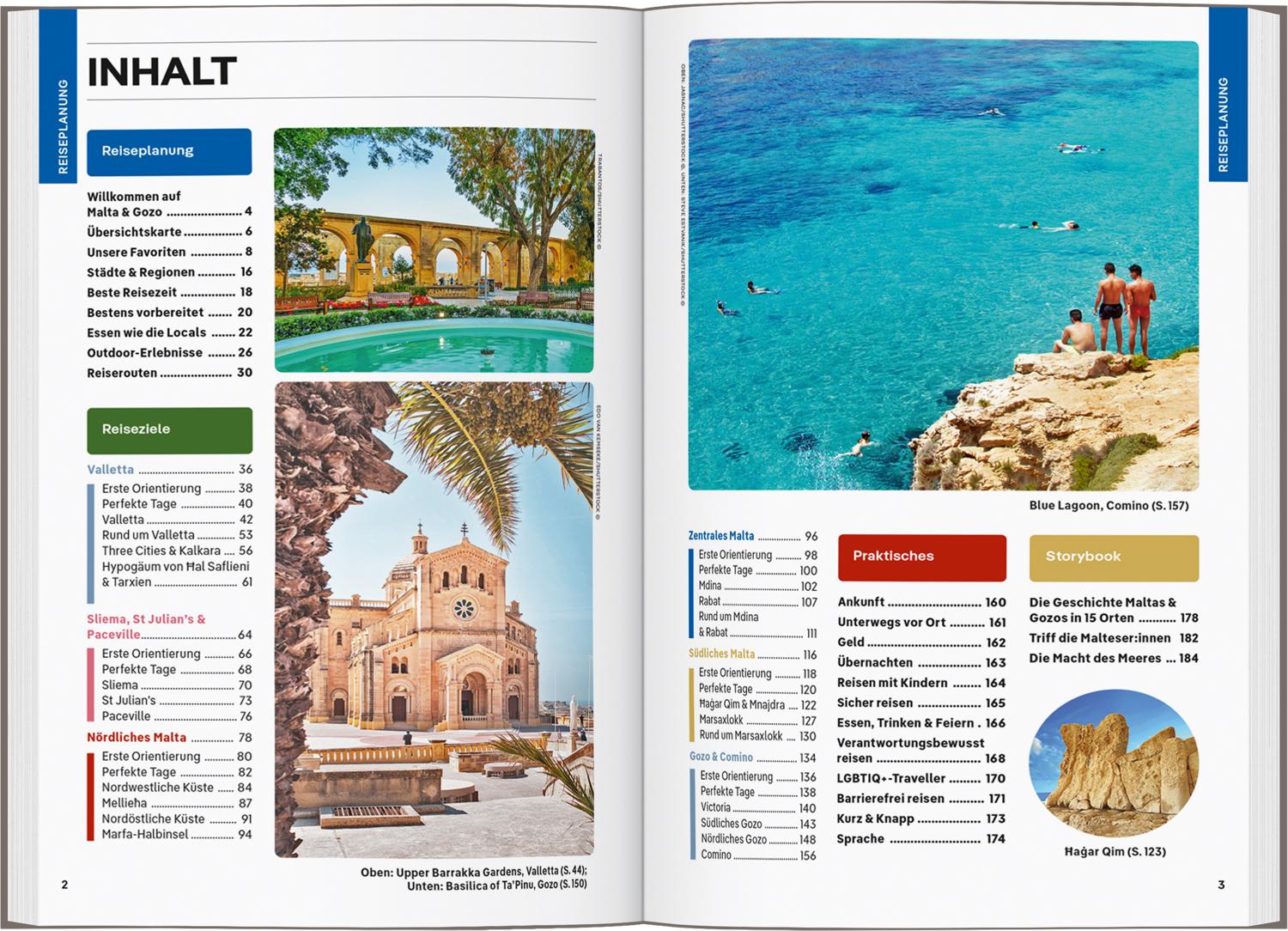 Beispielinhalt (Bild) LONELY PLANET Reiseführer Malta & Gozo